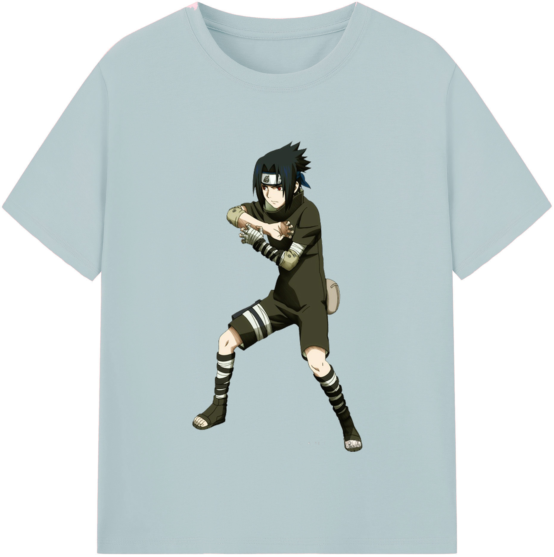 （画像用） NARUTO -ナルト- うちは サスケ Uchiha Sasuke 綿100％半袖Tシャツ（フロントプリント）